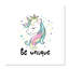 «Be Unique», impression sur papier licorne-47483376-47848662