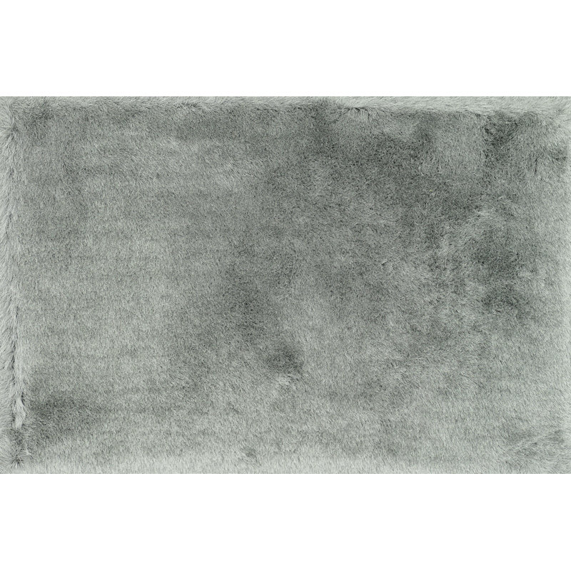Tapis de zone de platine touffeté à la main Hersi, Rectangle 5 pi x 7 pi 6 po