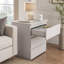 (Ensemble de 2) Commode 3 tiroirs, petite commode pour garde-robe, table de chevet en bois pour la chambre à coucher, commode de table d'appoint pour le bureau d'entrée, chaque boîte contient deux tables d'appoint-782106035