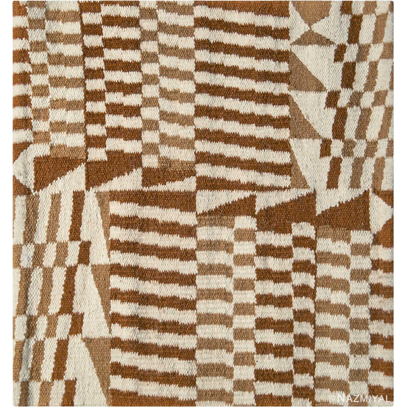 Tapis carré à carreaux andins Kilim par Genaro Rivas