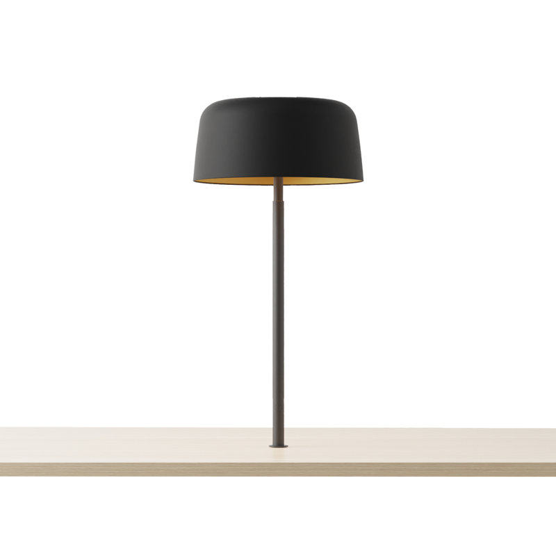 Yurei Aluminum, Plastic Desk Lamp, Black, Black/Gold