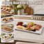 Plateau de service pour planche à fromage en marbre blanc cassé Creative Home Natural Off White