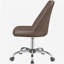 Chaise de bureau réglable brune et chromée