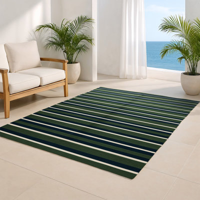 Tapis intérieur / extérieur vert HorizontalStripes