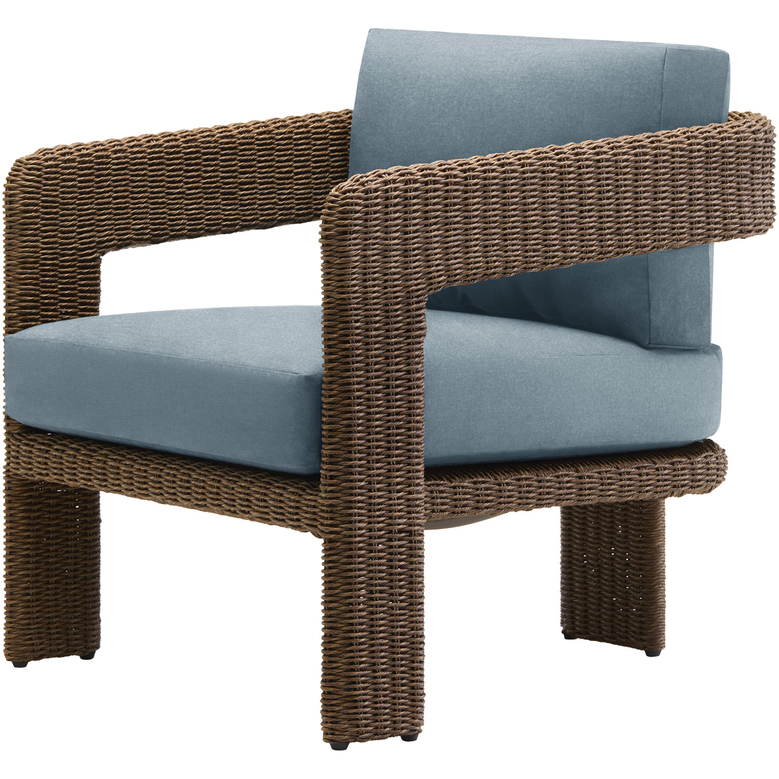 Amber Sunbrella® Patio Lounge Chair, Canvas Denim