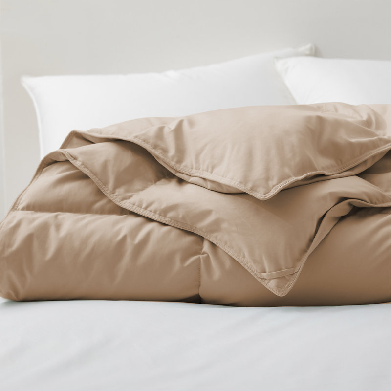Couverture légère en duvet d'été, Édredon double / grand, Beige