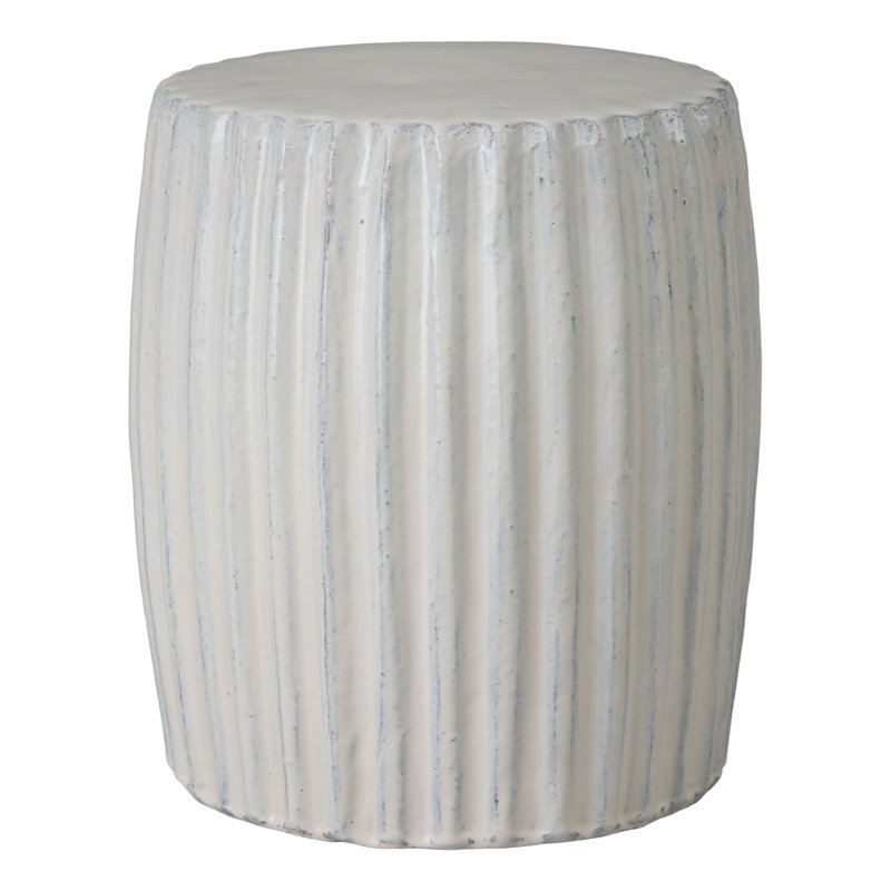 Vitaly Garden Stool, Milk White