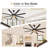  Cissline 65"  Big Farmhouse Ceiling Fan with Light Kit and Remote Control for Bedrooms, Living Spaces