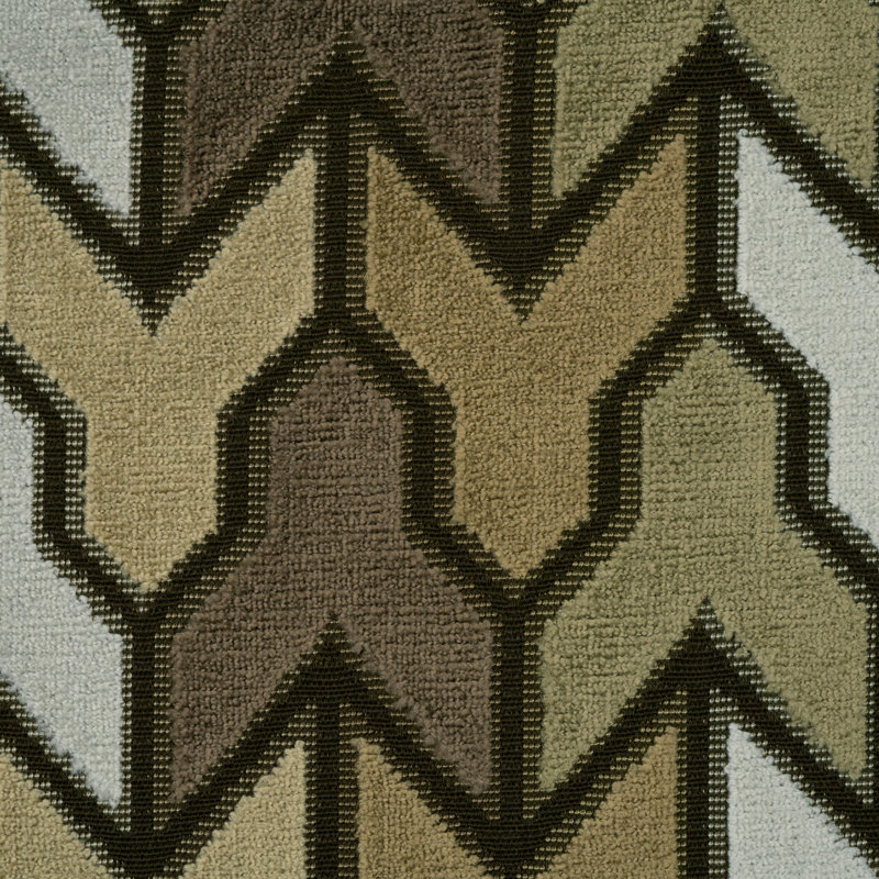 Jefferson-Rocket Geometric Cut Velvet Upholstery Fabric, Bark