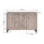 Buffet décoratif 3 portes en bois de style campagnard avec motif hexagonal Accent