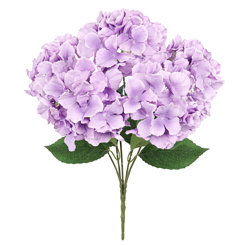 Bouquet de tiges de fleurs d'hortensia artificielles, Lavande