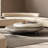 Pebble Shaped Rotating End Table Nesting Coffee Table