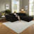 Spacious Corduroy Sofas, Modular Design, Comfortable Living Room Seating