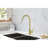 Pull Down Kitchen Faucet In Gold Stainless Steel - 360 Swiveling High Nozzle, Single Handle For Easy Adjustment Of Water Temperature And Flow, Corrosion Rust-, 15.67 In. Depth, 10.28 Width, 8.81-2044636708