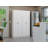 Madesa Kitchen Pantry Set Storage Cabinet 4 Doors 8 Utility Shelves 47"L Wooden Organization Unit for Kitchen 6 Adjustable Shelves Anti Tipping - White-1799416366