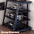 AV Media Stand With Outlets, Media Console With LED Lights, Stereo Racks And Stands With Storage Shelves, Media Audio Tower Cabinet-1925284439