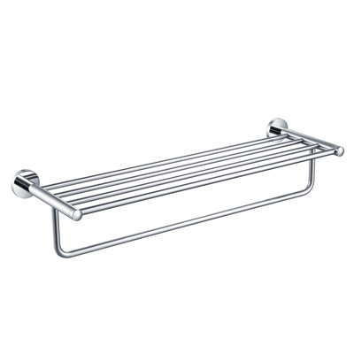 Elie Metal Accent Shelf with Towel Bar