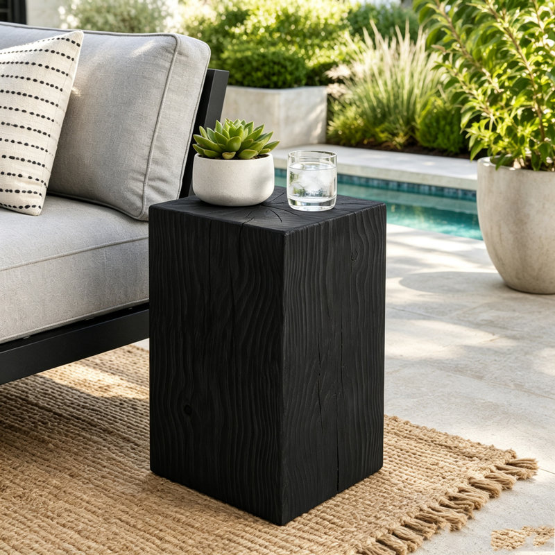 Table de bout, Noir, H 27,75 po