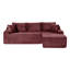 Canapé d'angle modulaire en velours côtelé en forme de L, canapé infonuagique à compression avec larges accoudoirs-305051196