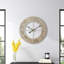 Blackwell 60cm Round Wood Grain Metal Silent Wall Clock