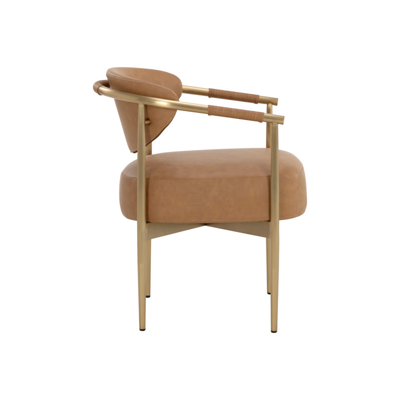 Fedoro Upholstered Arm Chair, Brown