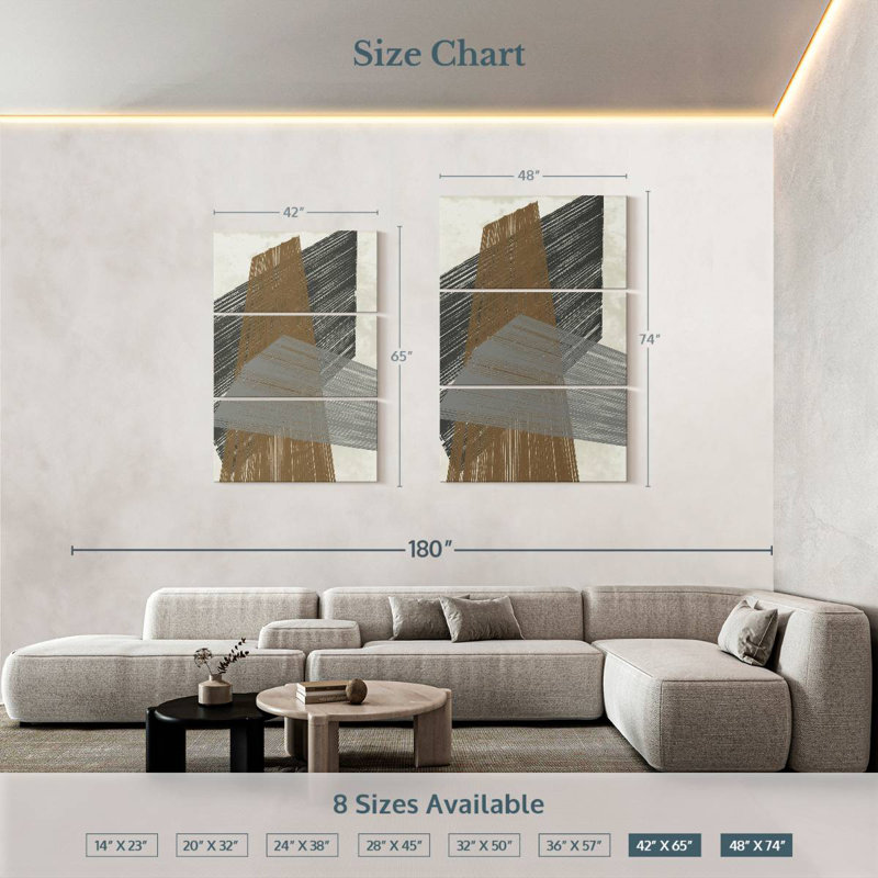 Triangle Stripes I, 74" H x 48" W