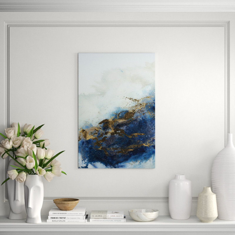 Seascape I Print by DAWN SWEITZER, Hand Embellished, 60" H x 40" W x 1.5" D