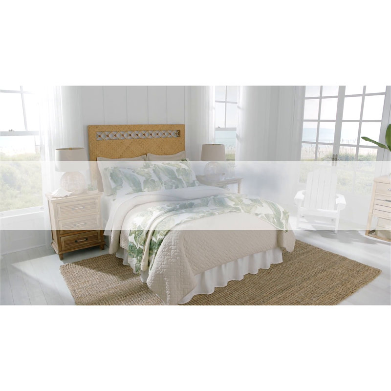 King Size Blue Cotton Reversible Quilt Set