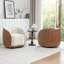 Fauteuil demi-tonneau pivotant en velours Aastha-131378998