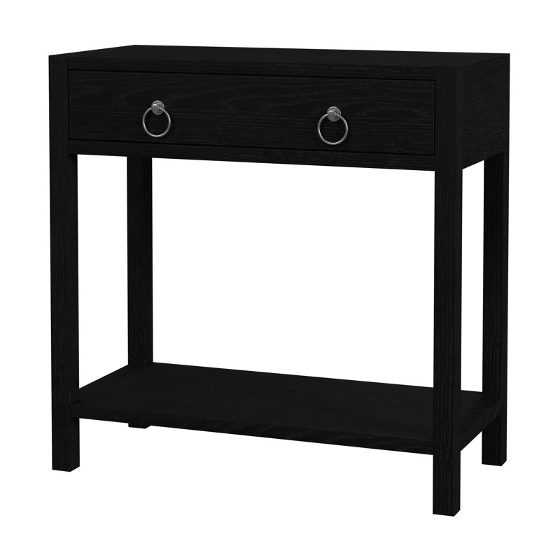 Lark 30" Wood 1-Drawer Nightstand, Black