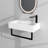 18'' Rectangular Stone Resin Bathroom Sink Wall-Mounted Vessel Sink