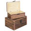 Ensemble de 2 boîtes gigognes en bois massif