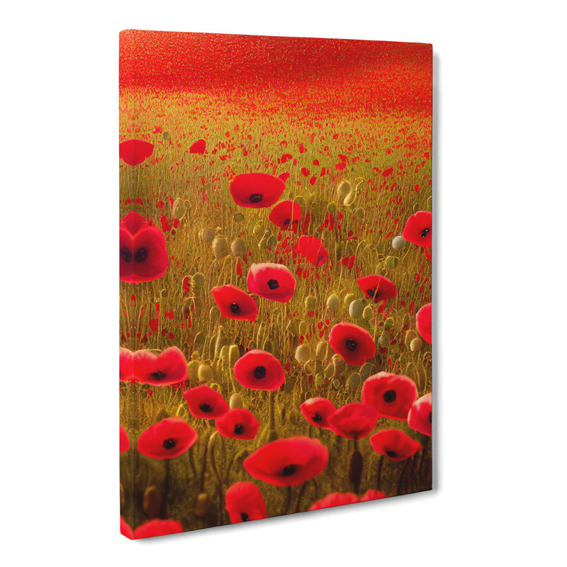 Kerlin Poppy Field Dreams - Wrapped Canvas, 50cm H x 35cm W x 3cm D