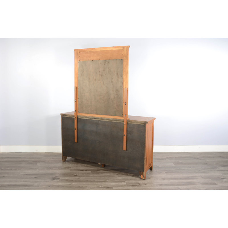 Sedona Petite Dresser with Mirror, Rustic Oak