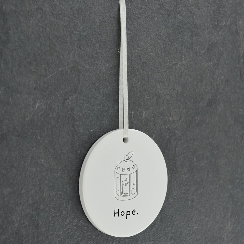 Carley Hope Circle Shaped Ceramic Ornament
