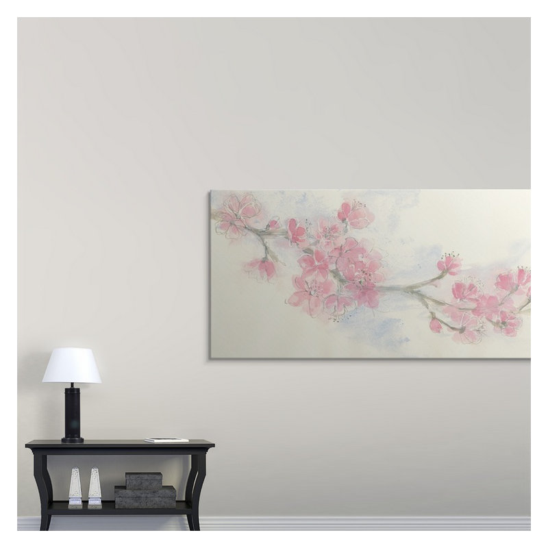 «Cherry Blossom II» par Chris Paschke, H 15 po x l 30 po x P 1,5 po, Toile
