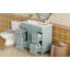 Meuble-lavabo vert de 36 pouces avec lavabo en céramique, structure en bois massif, portes à fermeture en douceur et beaucoup de rangement pour les salles de bain modernes-784140543-784140540