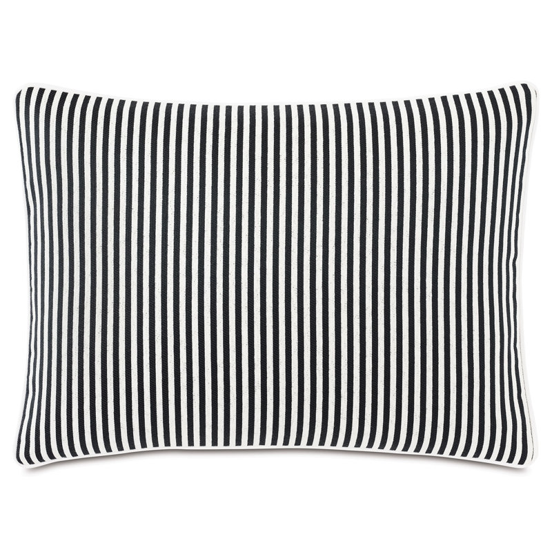Villa Lumbar Indoor/Outdoor Pillow Cover & Insert, Black