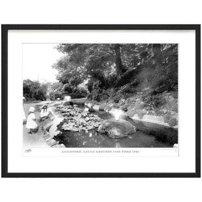 Guildford, Castle Grounds Fish Pond 1906 by Francis Frith - Single Picture Frame Print