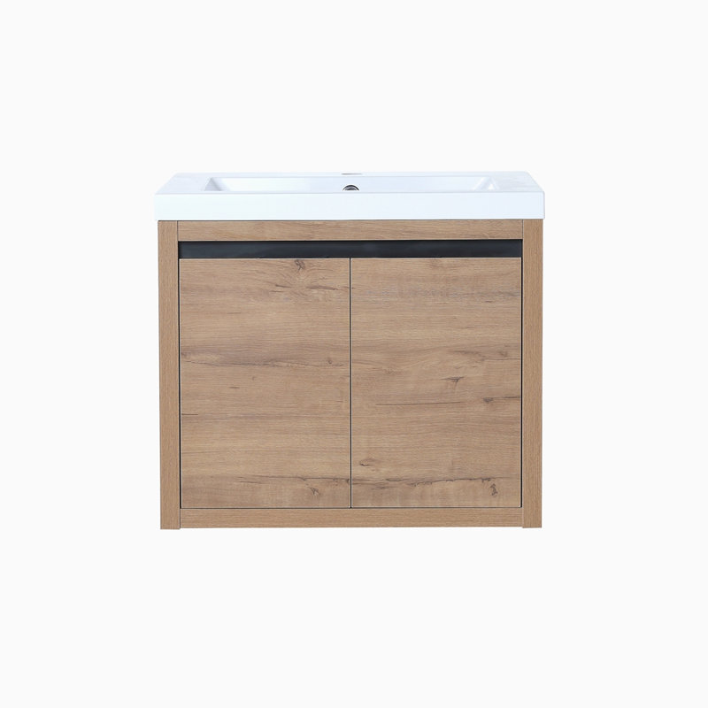Armoire de salle de bain avec lavabo, portes à fermeture en douceur, fixation flottante, 24 po pour petite salle de bain, 24 po x 18 po (emballage KD), W128650530