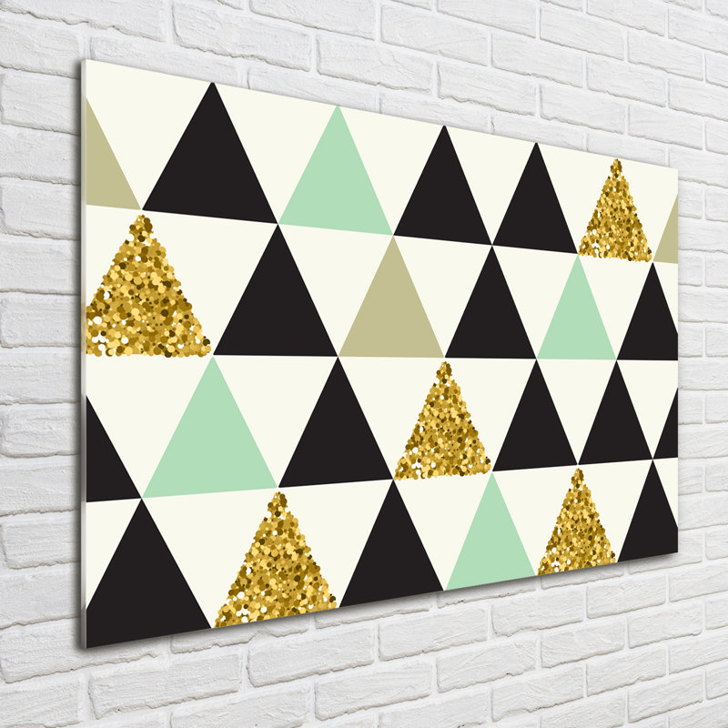 Colorful Triangles - Unframed Art Prints on Glass