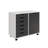 SOLID WOOD ROLL CART STORAGE CHEST WHITE & GRAY-131018158