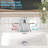 Bathroom Faucet With Pull Down Sprayer, 2 Handles 3 Hole Bathroom Faucet-107099426