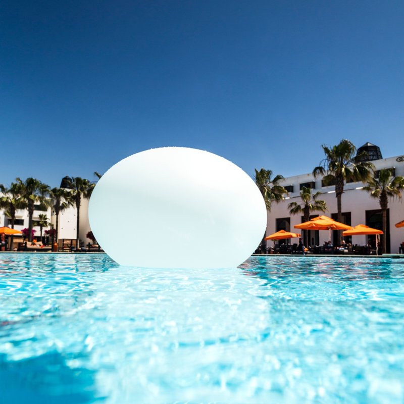 Flatball LED Outdoor Floating Light, 15" H x 20" W x 20" D