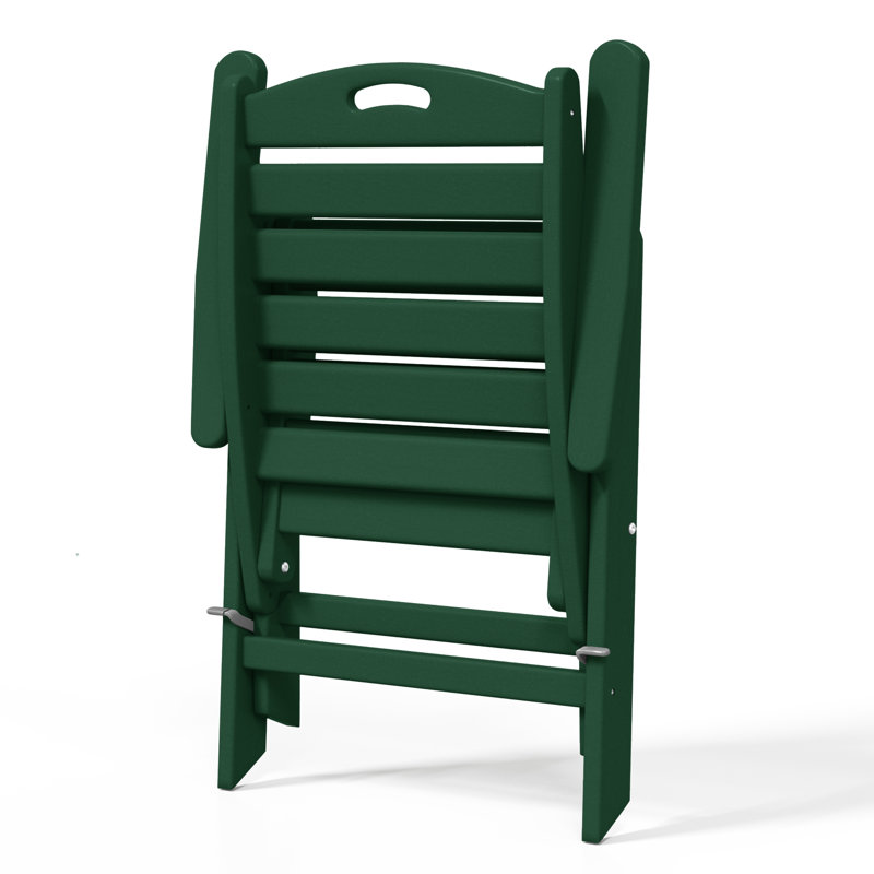 Patio Folding Highback Dining Chair Set Of 2, Green