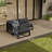 Anusri 3-Person Modular Aluminum Patio Sectional-1798082606