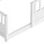 Un lit de plancher en bois de taille simple avec une barrière de sécurité de style clôture, une fonction décorative de rangement latéral et la couleur est blanche-107844739
