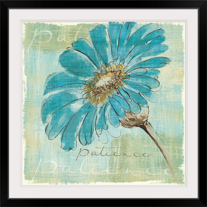 « ii » chris paschke, reproduction d’art Spa Daisies, H 38 po x l 38 po x P 1 po, Cadre noir