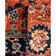 Tapis unique noué à la main de 4 pi 3 po x 6 pi 2 po orange Raines