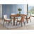 Hakon Upholstered Side Chair in White and Brown